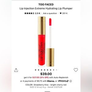 TOO FACED lip injection extreme